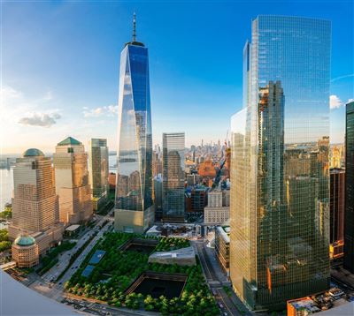 Blick auf Ground Zero & One World Trade Center